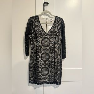 NWT Jack by BB Dakota Black Lace Overlay Dress